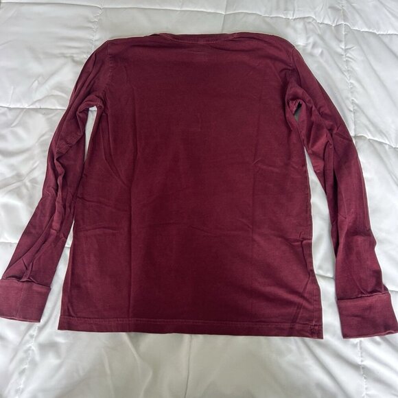 Tailgate Womens Small S Maroon Black Long Sleeve Tupac 2Pac Crew Neck Graphic - Picture 6 of 6